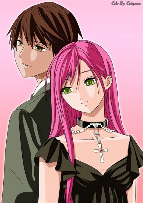 rosario vampire moka and tsukune